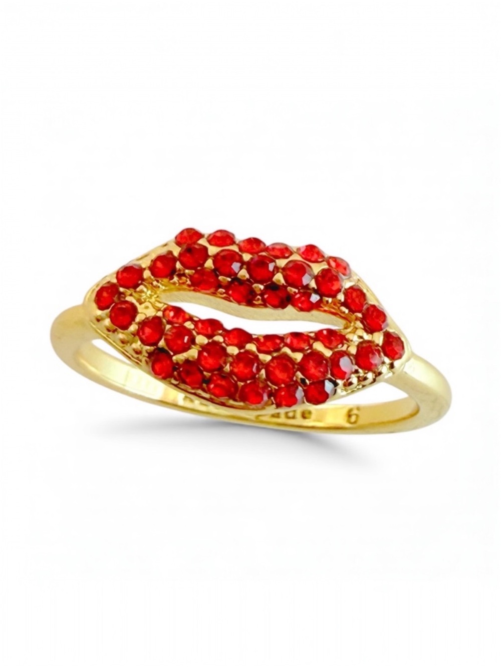 Kate Spade Hit The Town Lips Ring. Size 6